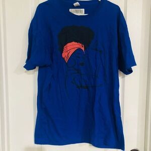 Fruit of The Loom‎ Men's T-Shirt Short Sleeve Crew Neck Cotton Blue Size Large